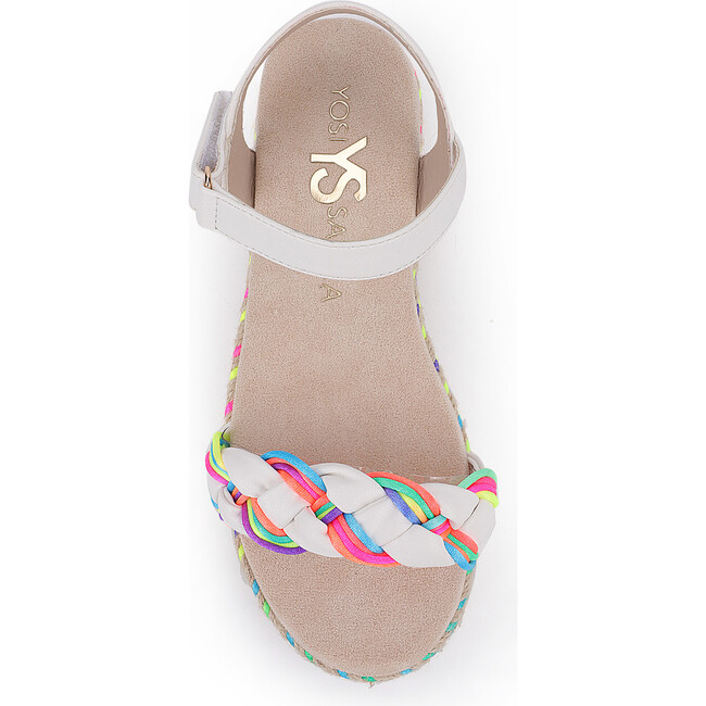 Miss April Wedge Sandal, White - Sandals - 4
