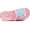 Miss Elsa Slide, Zebra Rainbow Glitter - Sandals - 6 - thumbnail