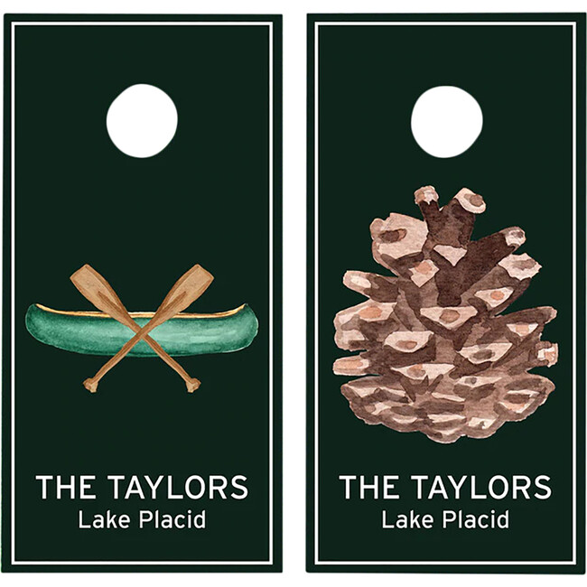 Luxury Lake Life Personalized Cornhole Board Set