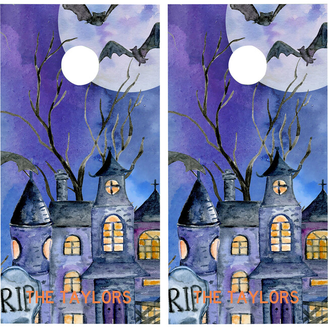 Luxury Halloween Personalized Cornhole Board Set