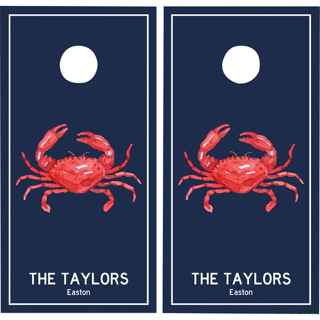 Luxury Crabby Personalized Cornhole Board Set - Outdoor Games - 1