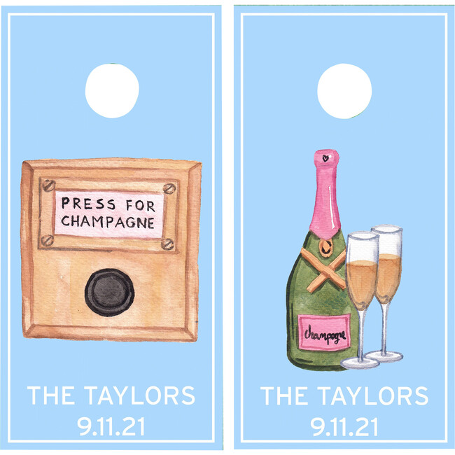 Luxury Cheers! Champagne Personalized Cornhole Board Set