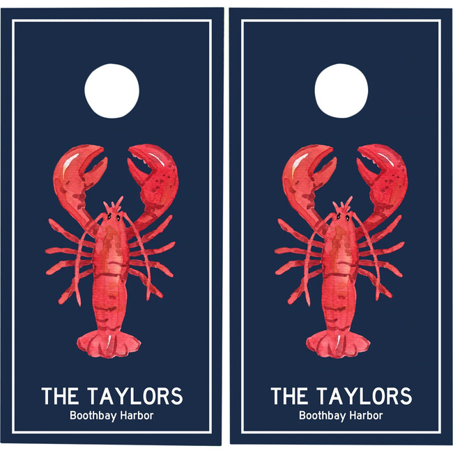 Luxury Lobster Personalized Cornhole Board Set