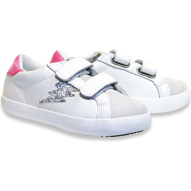 Ziggy Velcro Sneaker, White - Sneakers - 1
