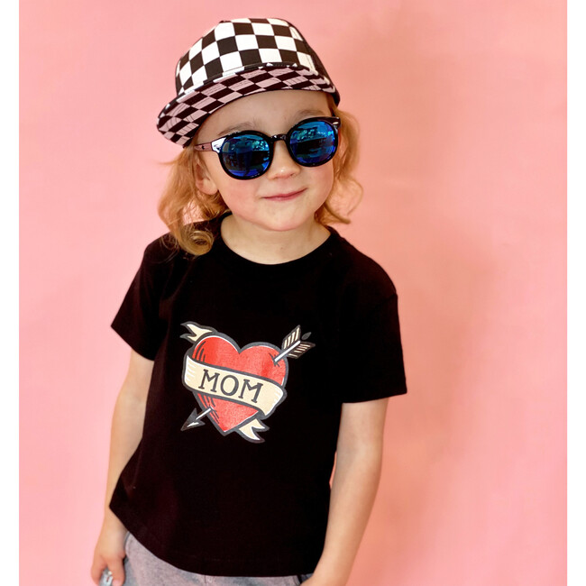 Mom Tattoo Tee Shirt, Black - Shirts - 2