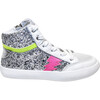 Mercury High Top Sneaker, Silver Glitter - Sneakers - 1 - thumbnail