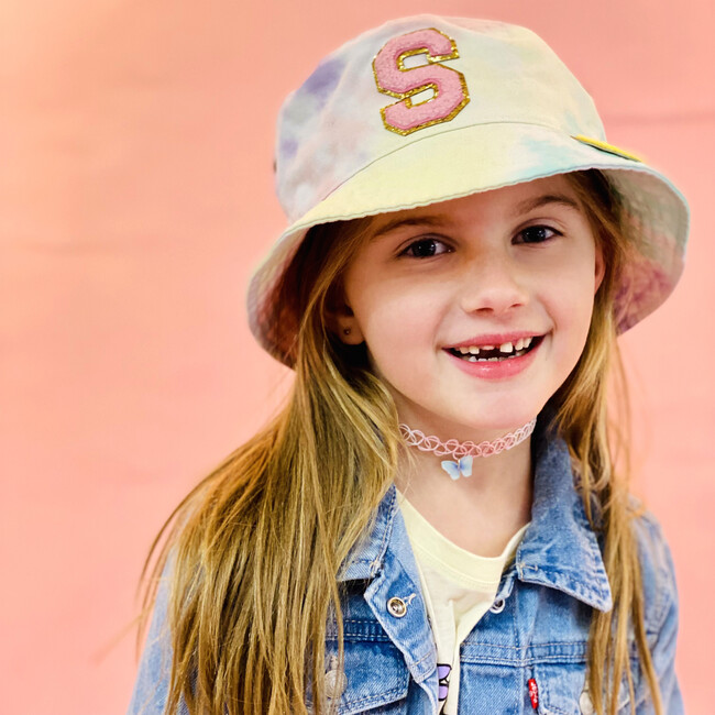 Custom Bucket Hat, Pink Tie Dye Multi