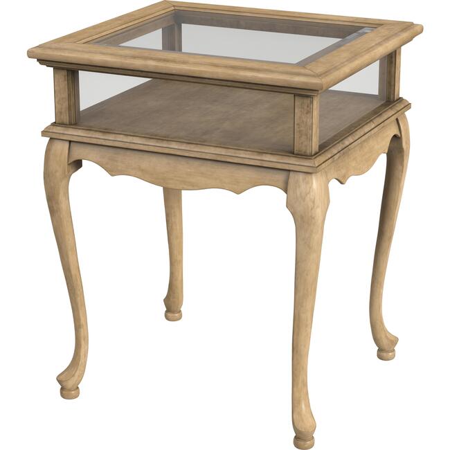 Burton Curio Table, Antique Beige - Accent Tables - 1 - zoom