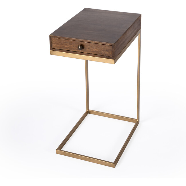 Alec 1  Drawer C Shaped End Table
