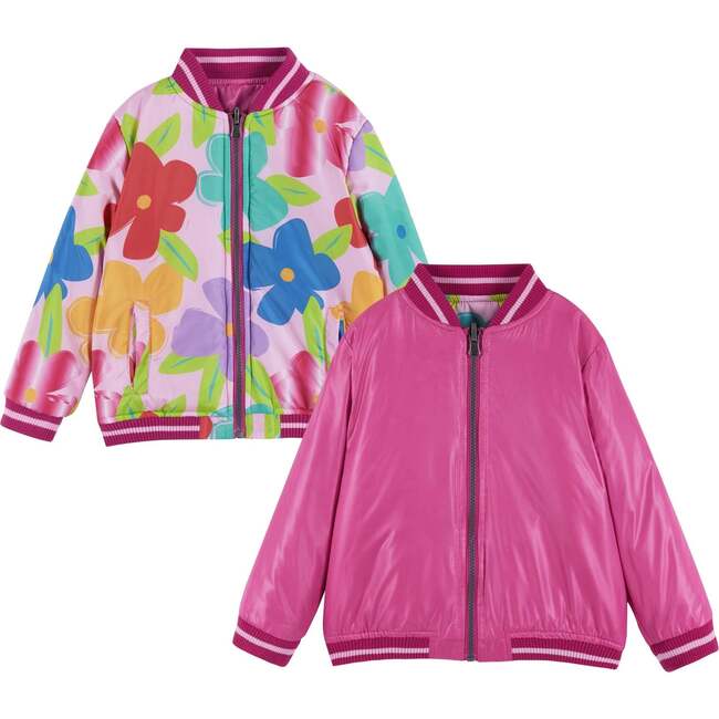 Floral Bomber Jacket, Pink