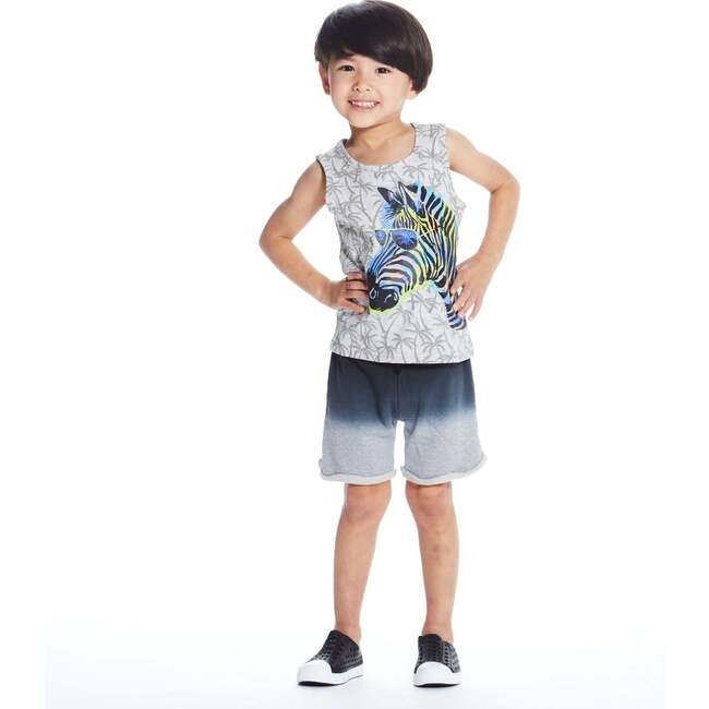 Retro Zebra Tank Top, Grey - T-Shirts - 2
