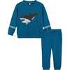 Shark Sweatshirt Set, Blue - Mixed Apparel Set - 1 - thumbnail