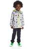 Dinosaur Raincoat, Grey - Jackets - 2