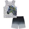 Zebra Tank Set, Grey - Mixed Apparel Set - 1 - thumbnail