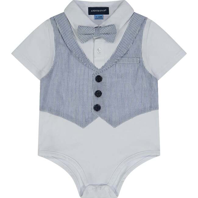 Baby Seersucker Playsuit, Blue - Mixed Apparel Set - 3