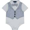 Baby Seersucker Playsuit, Blue - Mixed Apparel Set - 3