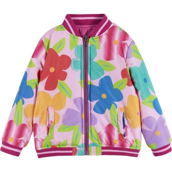 Floral Bomber Jacket, Pink - Andy & Evan Outerwear | Maisonette