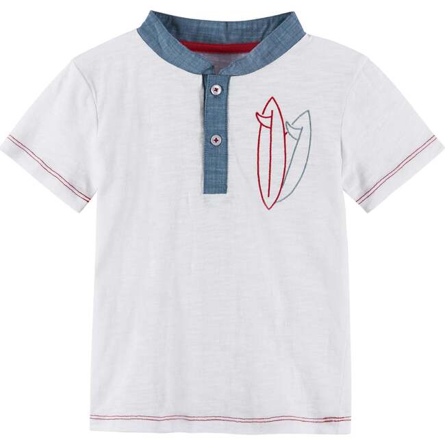 Surf Henley Set, White - Mixed Apparel Set - 3