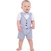 Baby Seersucker Playsuit, Blue - Mixed Apparel Set - 7