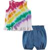 Baby Rainbow Top and Short Set, Multi - Mixed Apparel Set - 5