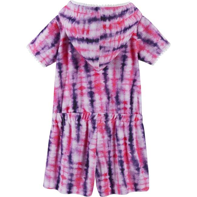 Tie Dye French Terry Romper Cover-Up, Pink - Cover-Ups - 2