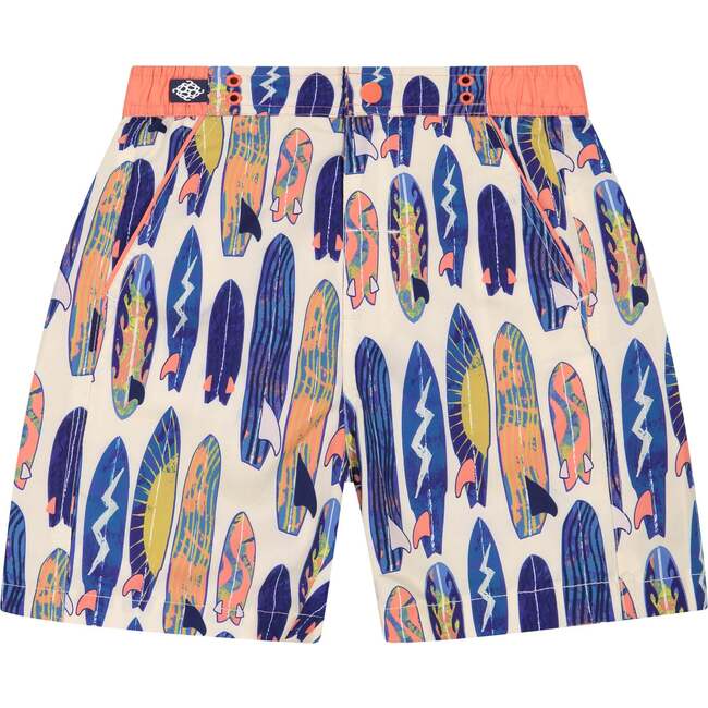 Surfboard Swim Trunks, White