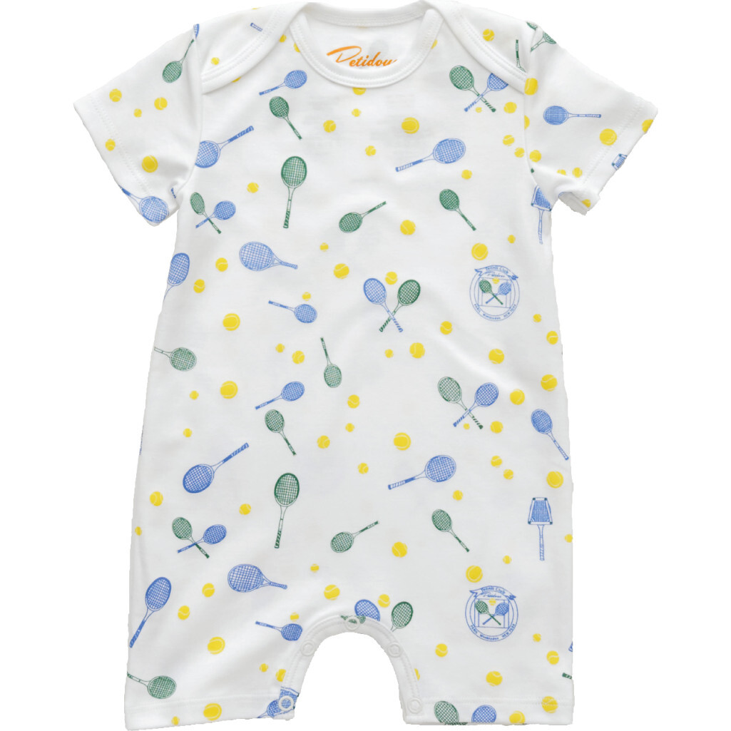 Fifteen Love Romper, Yellow - Rompers - 1