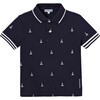 Guirlande Shirt, Bleu Nuit - Polo Shirts - 1 - thumbnail