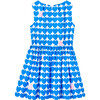 Garance Dress, White and Blue - Dresses - 3