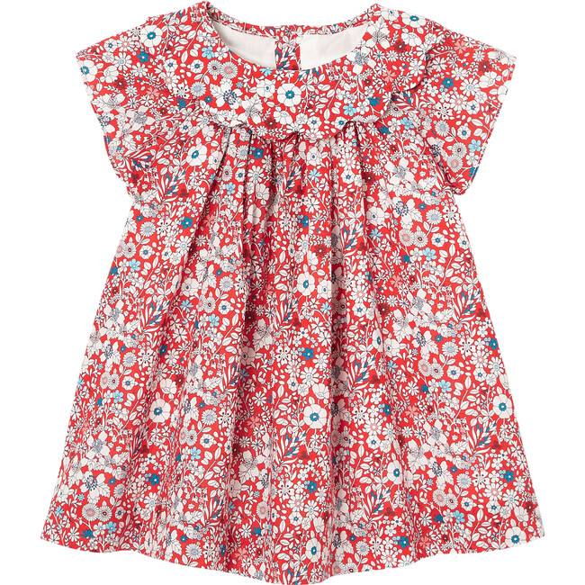 Antibes Liberty Print Dress, Red and Multicolor