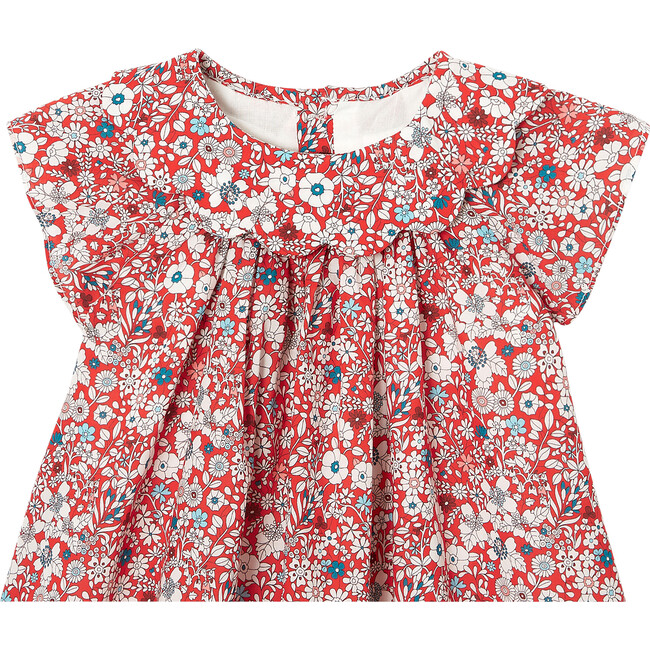 Antibes Liberty Print Dress, Red and Multicolor