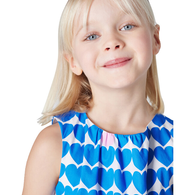 Garance Dress, White and Blue - Dresses - 7