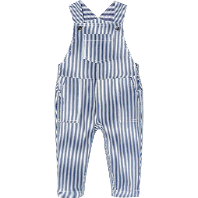 Gourmand Overalls, White and Blue