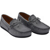 Moccasin Loafers, Gray - Slip Ons - 1 - thumbnail