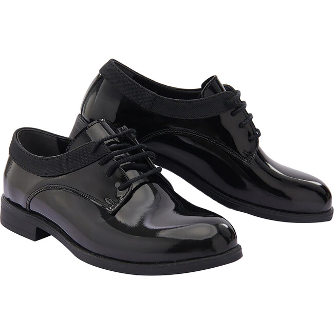 Faux Cap Toe Oxford Shoes, Black