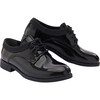 Cap Toe Oxford Shoes, Black - Slip Ons - 2
