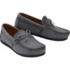 Moccasin Loafers, Gray - Slip Ons - 2