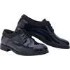 Cap Toe Oxford Shoes, Navy - Slip Ons - 2 - thumbnail