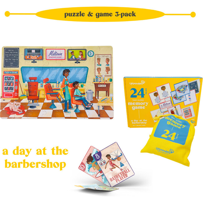 A Day at the Barbershop Puzzle & Game 3-Pack - Puzzles - 3