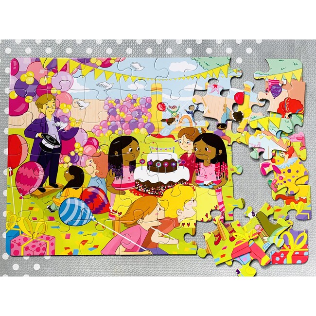 Birthday Balloons Jumbo Puzzle for Kids, 48 Pieces, Multicultural