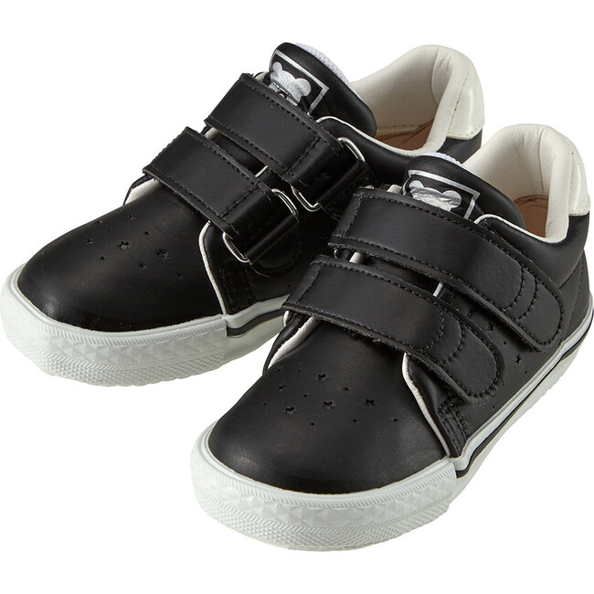 Kids DOUBLE B Soft Leather Shoes, Black - Sneakers - 1