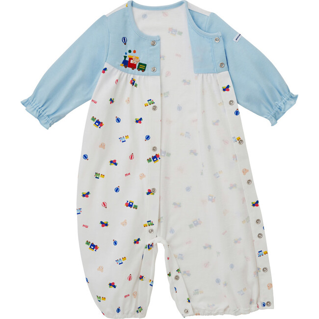2 Way Coveralls, Blue - Onesies - 4