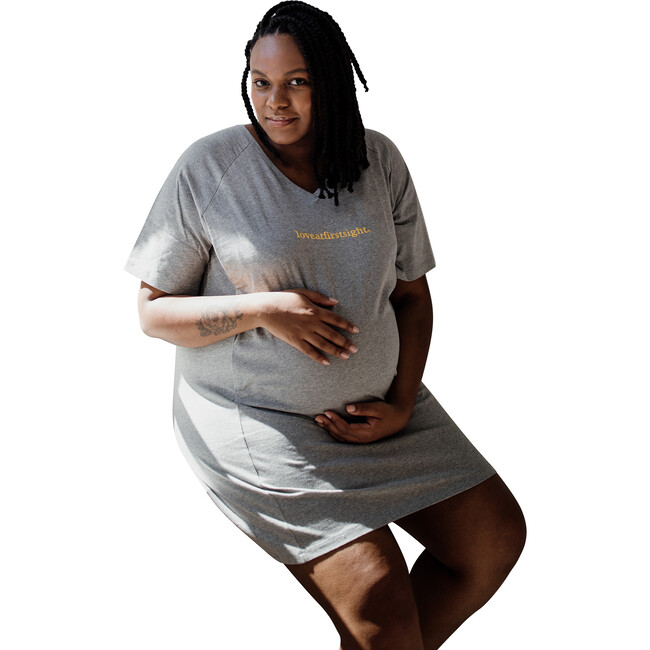 Women's Nursing Loveatfirstsight Nightgown, Grey