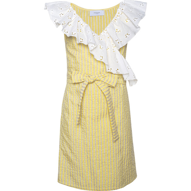 Wrap Dress Auguste, Yellow - Dresses - 1