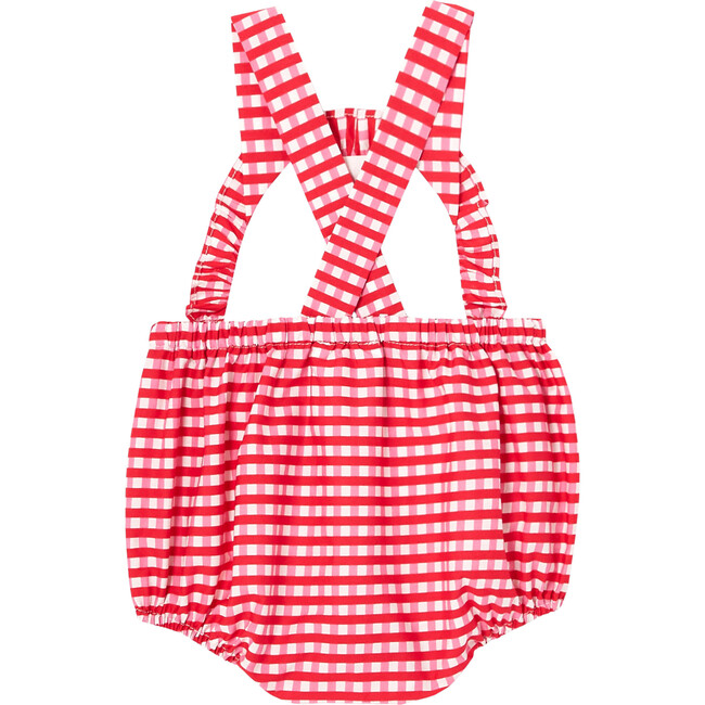Armella Gingham Bloomers, Pink and Red - Bloomers - 2