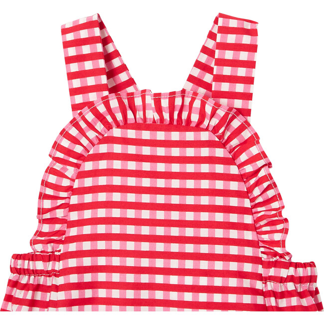 Armella Gingham Bloomers, Pink and Red - Bloomers - 3