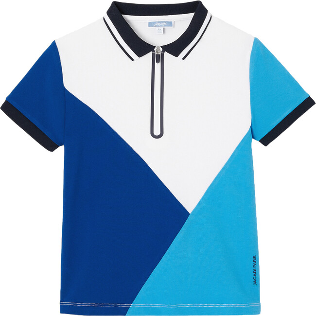 Gaulois Polo Shirt, White and Multicolor