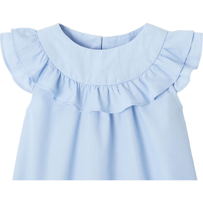 Gaite Blouse, Blue and White - Blouses - 3