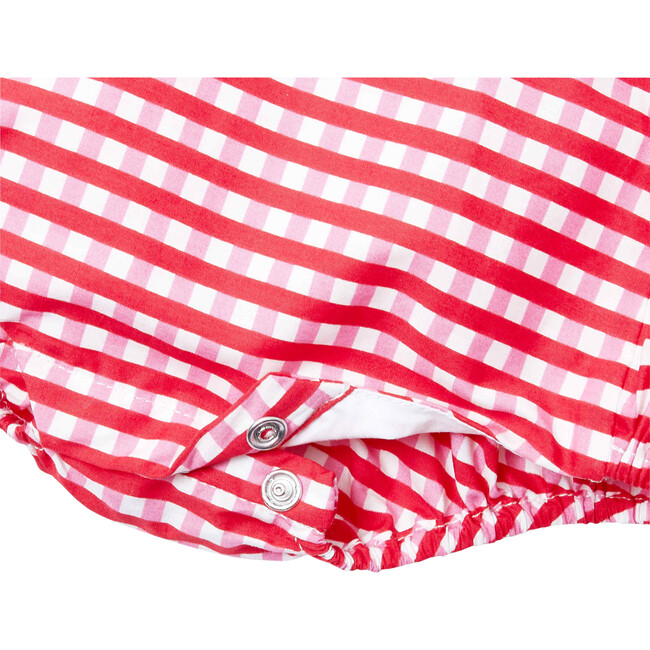 Armella Gingham Bloomers, Pink and Red - Bloomers - 5
