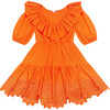 Aurora Cotton Dress, Orange - Dresses - 1 - thumbnail